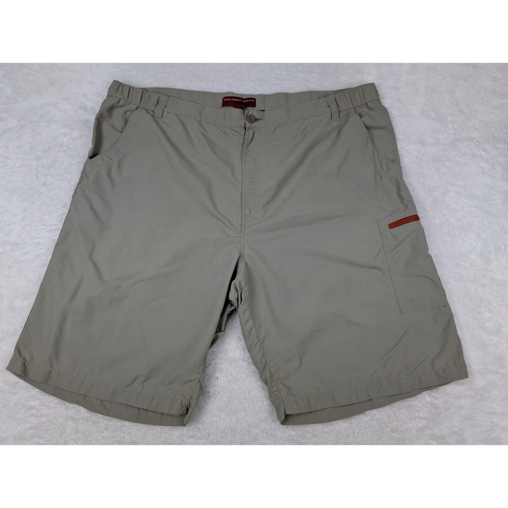Simms Shorts Men's XXL (44"x10") Gray Nylon Performance Fishing Outdoor Zip